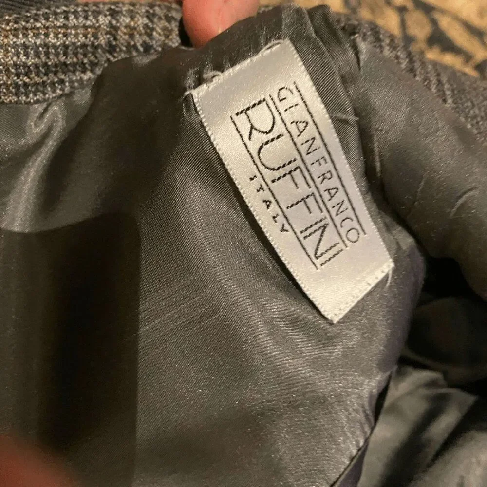 Gianfranco Ruffini Lambswool window pane Sport Coat 40R Ultra Soft Warm VGUC